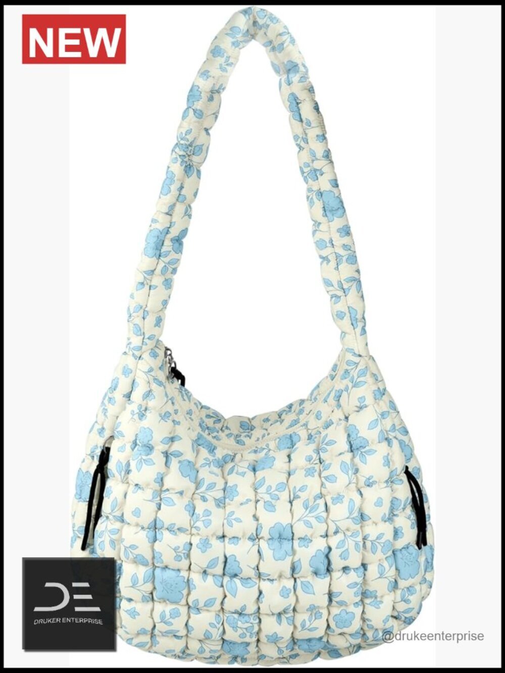 Quilted Puffer Tote Bag Crossbody Shoulder Hobo Nylon Lightweight Large